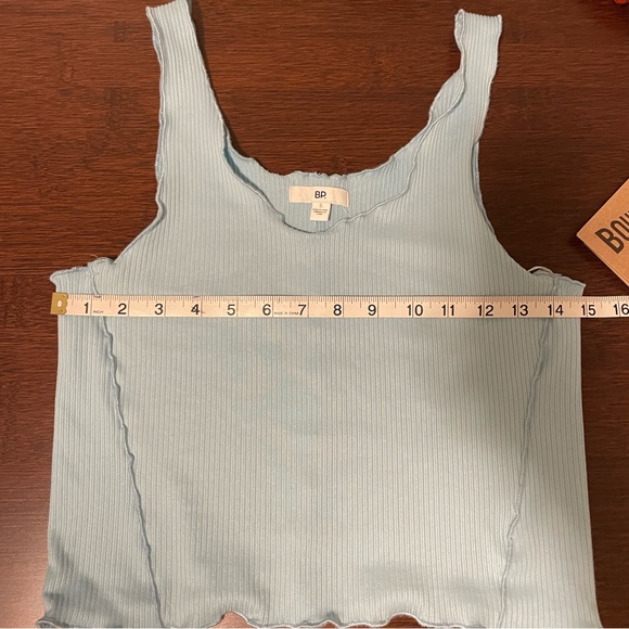 BP Womens Sleeveless Ribbed Tank Top Blue Size Small - Picture 5 of 7